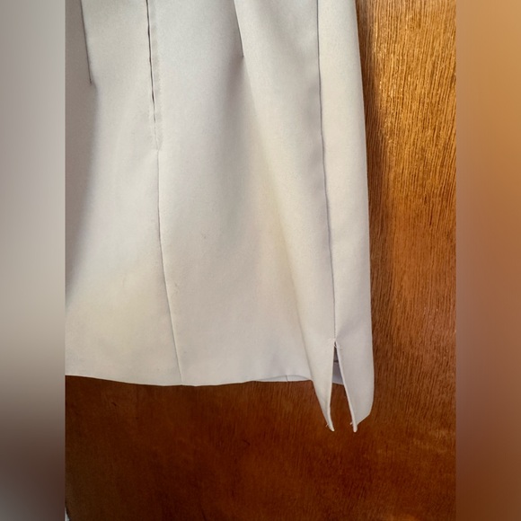 Beige Summer Sheath Dress Spagetti Straps Size 4 Sleeveless Neutral Officewear - Picture 4 of 11